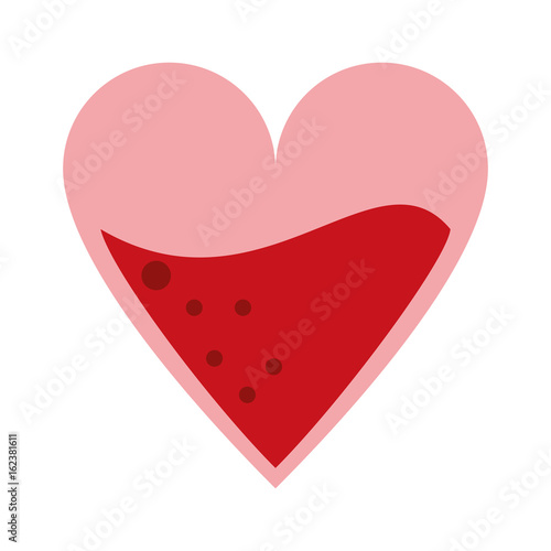 cartoon heart blood donation related icon image vector illustration design 
