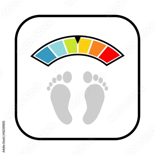 Floor scales icon isolated on white
