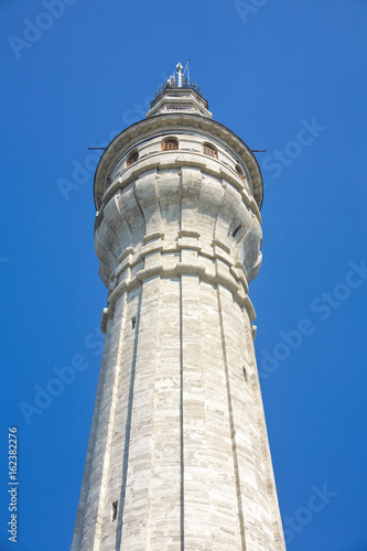 Detail of islamic tower in Istanbul, Turkey