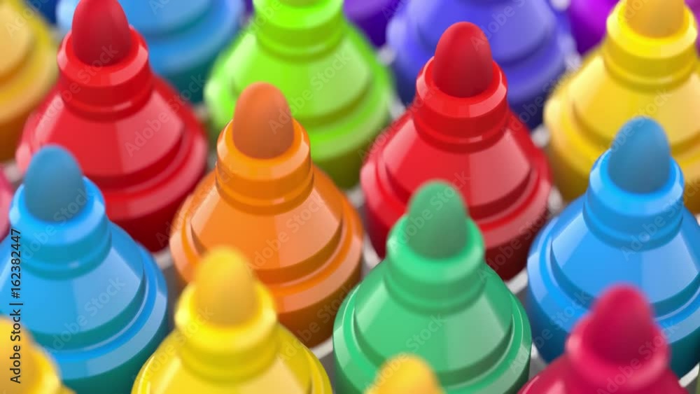 Nice looping background with moving felt-tip pens of different colors, loopable. Nice looping background with moving felt-tip pens of different colors, loopable.