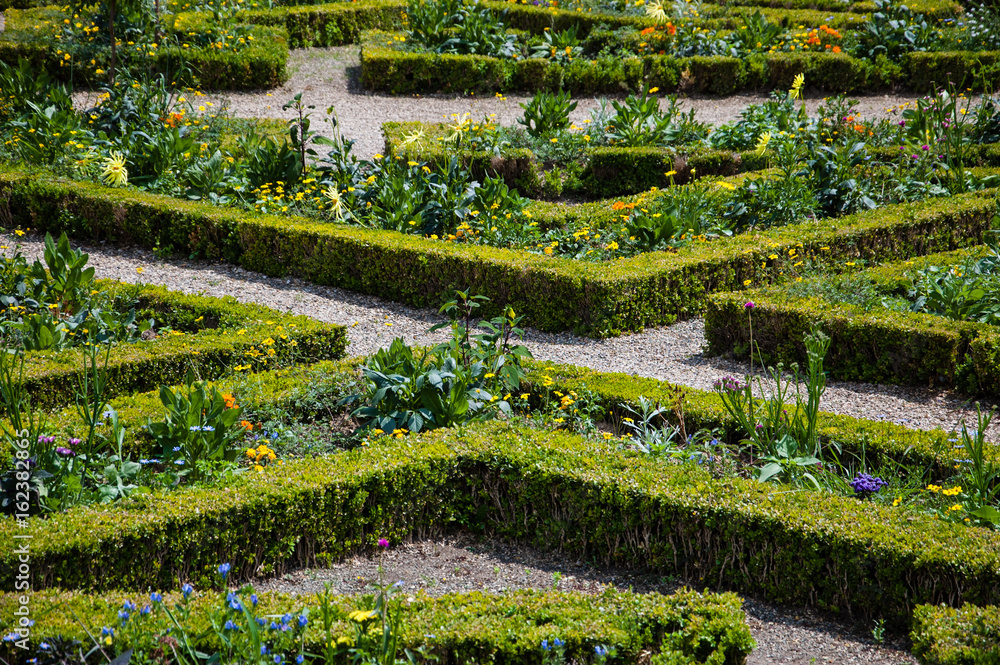 French traditional garden in Paris (France)