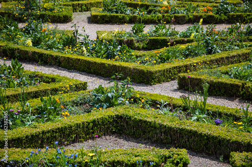 French traditional garden in Paris (France)