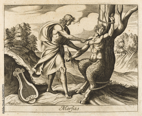 Canvas Print Marsyas and Apollo