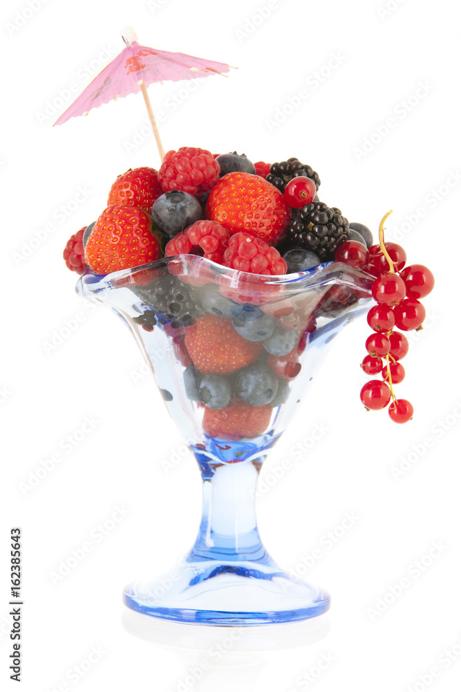 Glass with fruit of the forest Glass with fruit of the forest