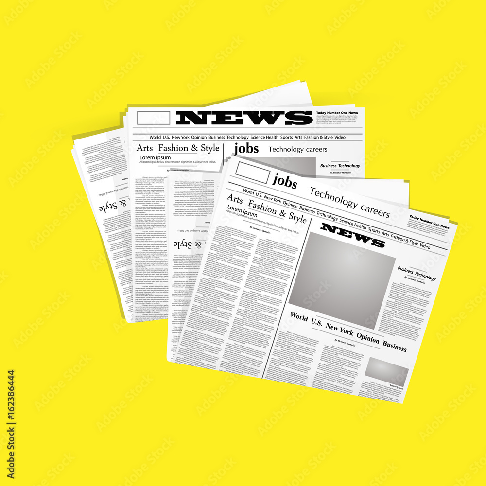 Naklejka premium newspaper vector illustration