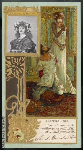 Εκτύπωση καμβά Bernhardt as Theodora. Date: 1844 - 1923