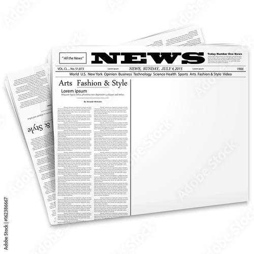 newspaper vector illustration