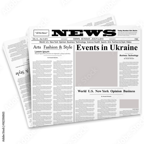 newspaper vector illustration