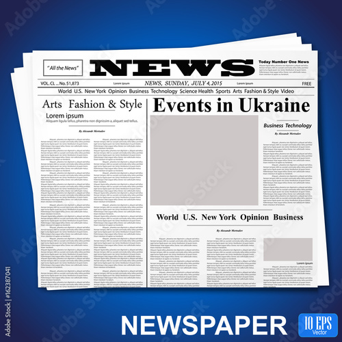 newspaper vector illustration