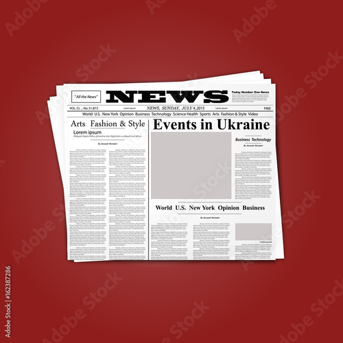 newspaper vector illustration