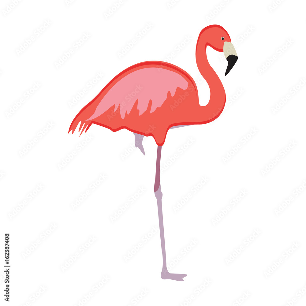 Pink flamingo vector Stock Vector | Adobe Stock