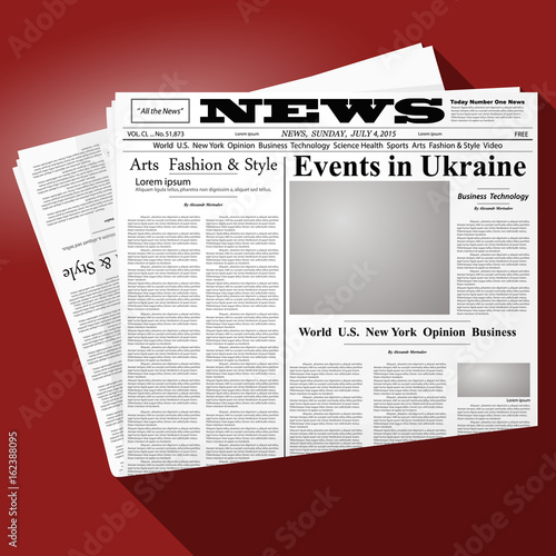 newspaper vector illustration
