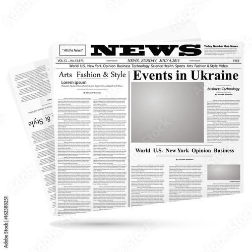 newspaper vector illustration