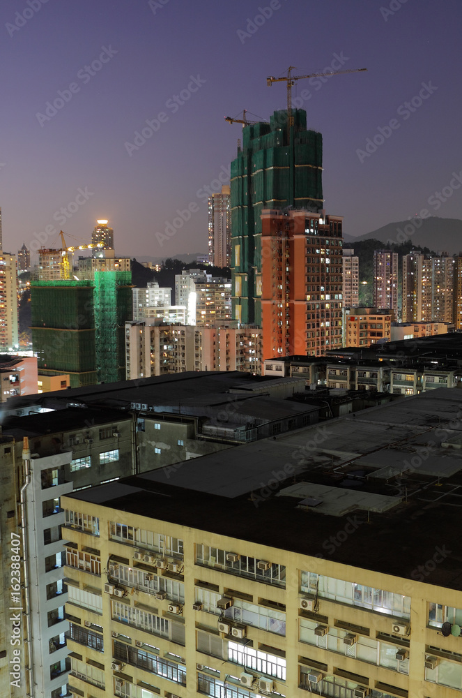 Fototapeta premium cityscape at dusk