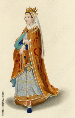 Queen Philippa. Date: 1387 photo
