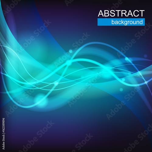 blue line wave abstract background vector