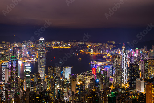 Wallpaper Mural Hong Kong city at night Torontodigital.ca