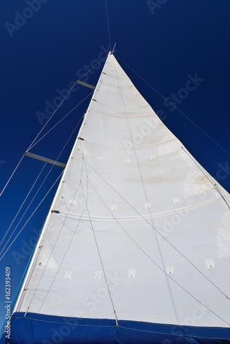 white sail against the blue sky © sergiy1975