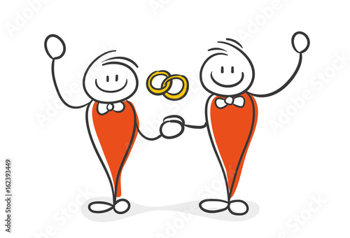 Strichfiguren Ehe für alle