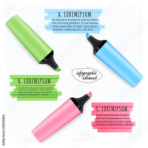 Marker highlight  infographic text and concept for design.