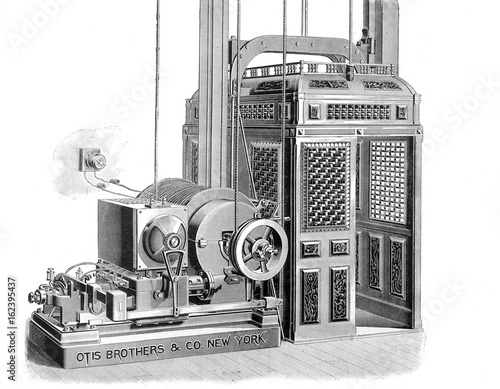 Otis Electric Elevator. Date: 1890 photo