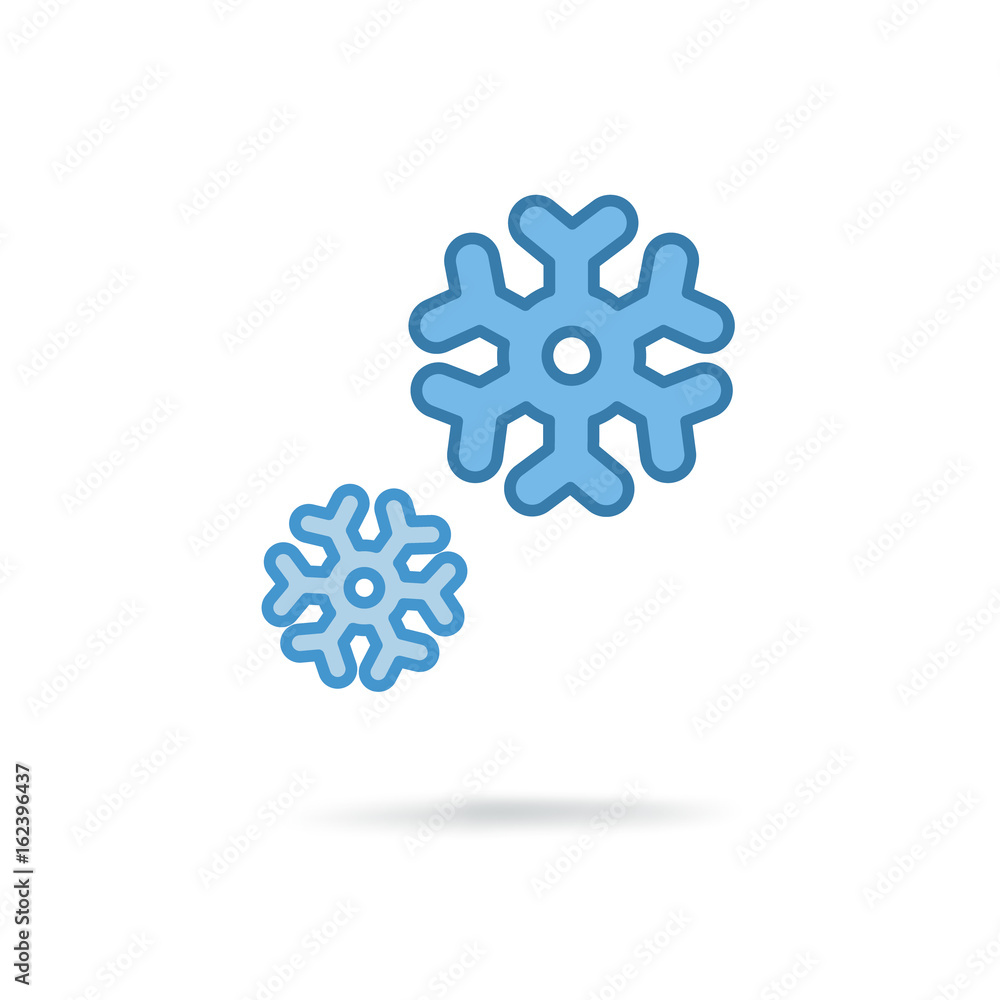 Snowflakes flat icon Snowflakes flat icon