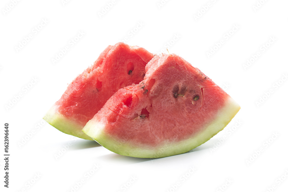 Slice of watermelon on white background Slice of watermelon on white background