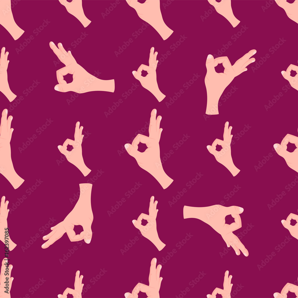 Ok hands success gesture okey yes agreement signal seamless pattern human agree best approval vector. Ok hands success gesture okey yes agreement signal seamless pattern human agree best approval vector.