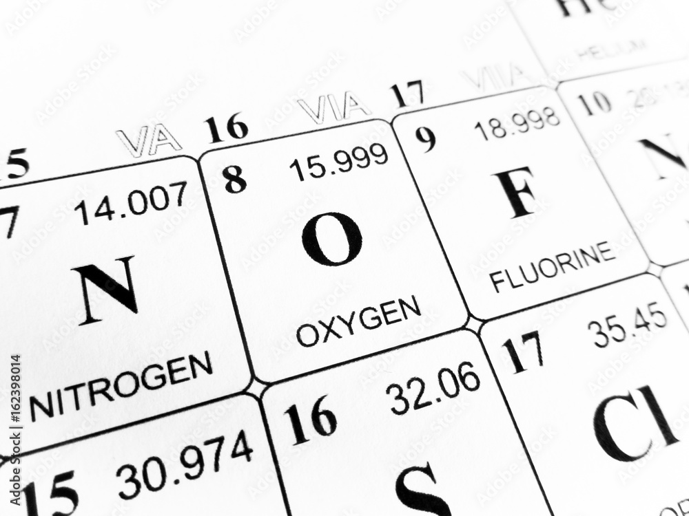 Oxygen on the periodic table of the elements Oxygen on the periodic table of the elements