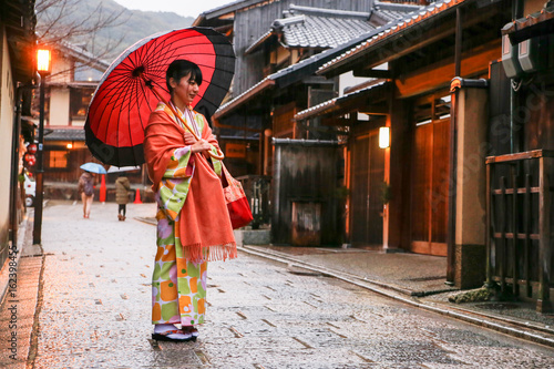 japanese young woman kimono © lansa