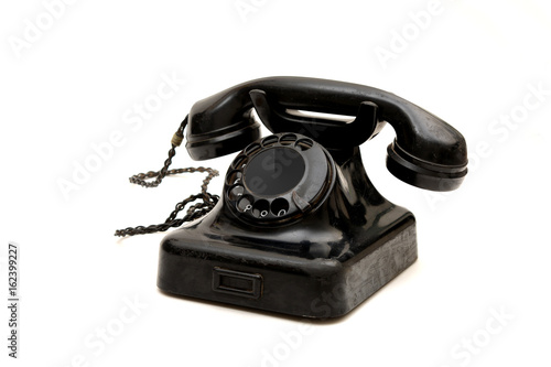 Vintage Telephone Set Isolated on White