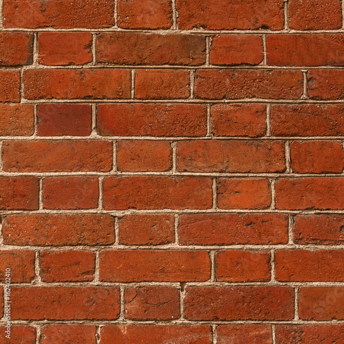 Background of old vintage red brick wall. Square image. For instagram