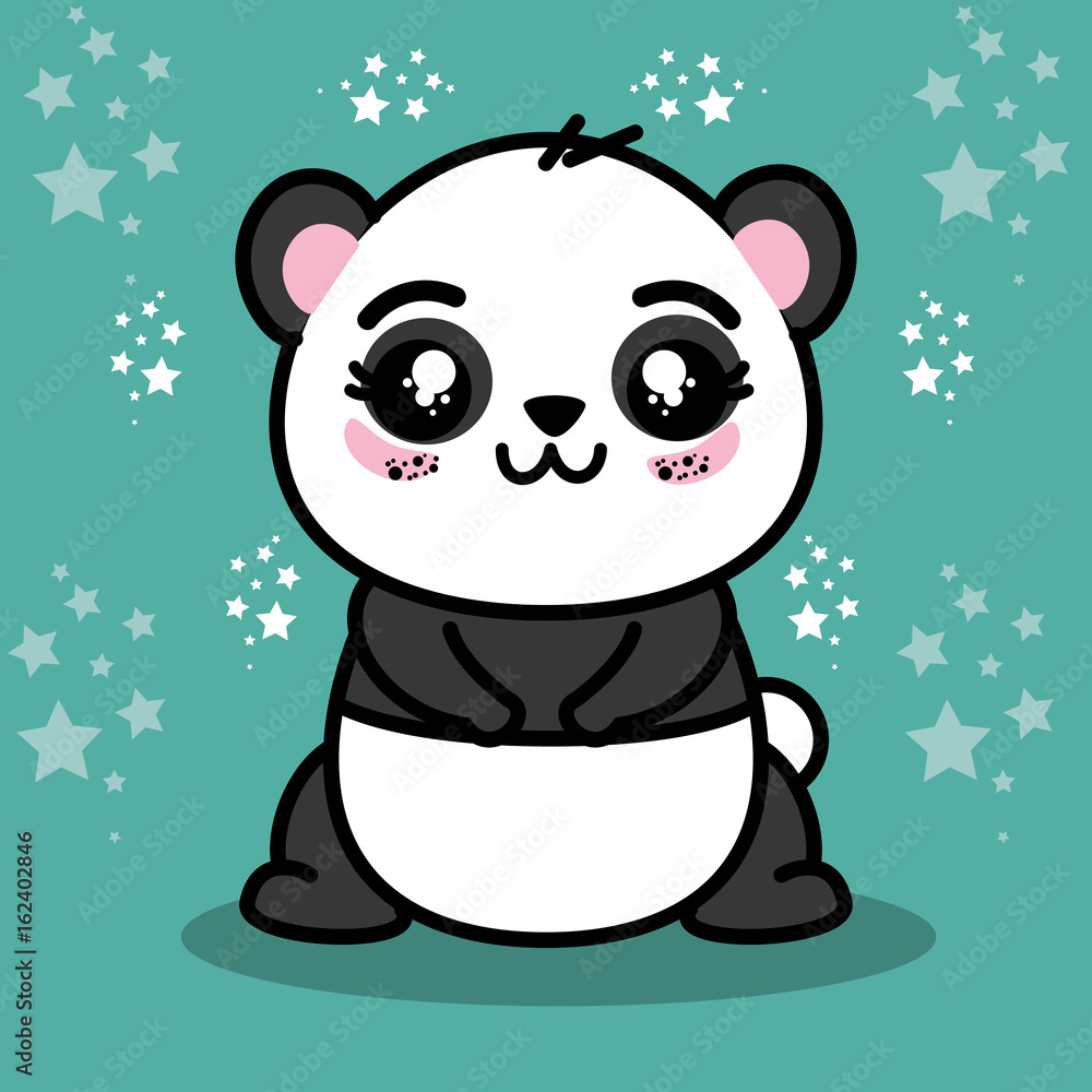 Kawaii panda animal cartoon vector design Stock Vector Image & Art - Alamy