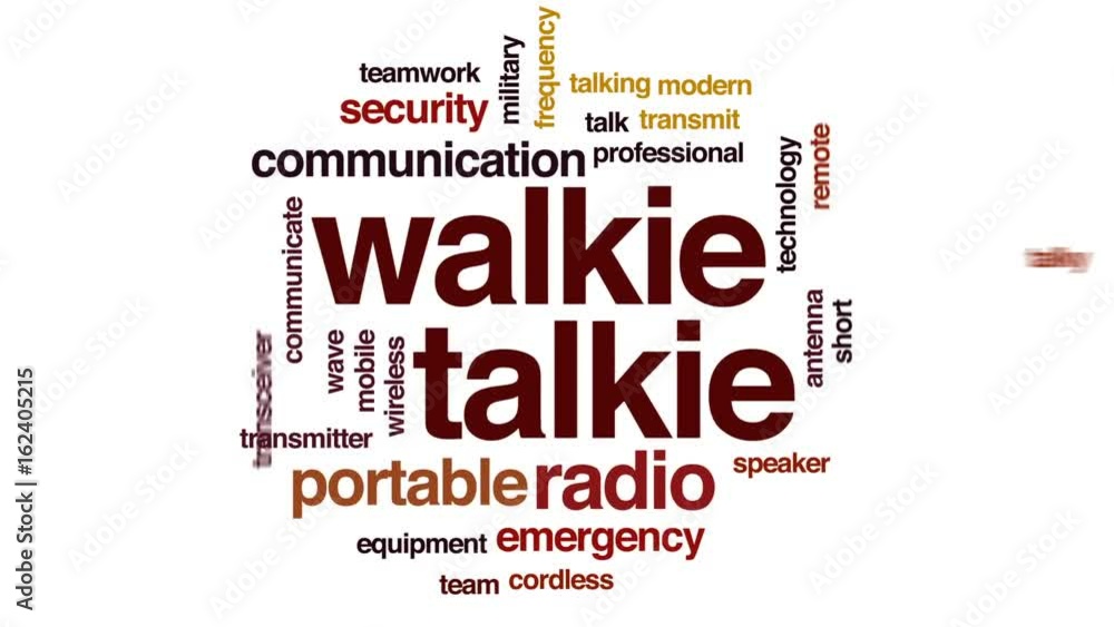 Walkie talkie animated word cloud, text design animation. Walkie talkie animated word cloud, text design animation.