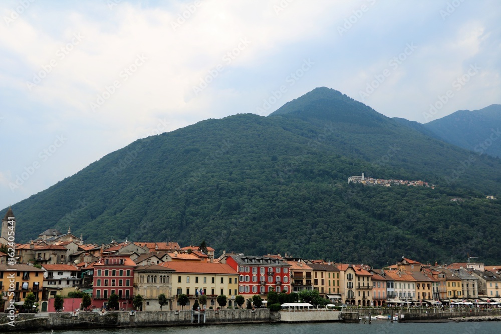 View to Cannobio at Lake Maggiore, Piedmont Italy