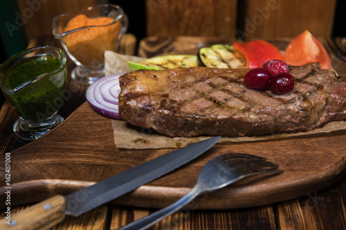 grilled beef steak
