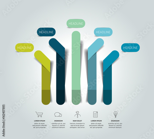 Arrow infographic scheme, flowchart, template, chart. Vector.