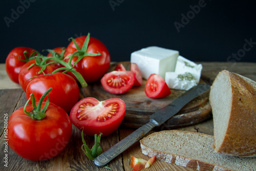 tomatoes and white greek cheese