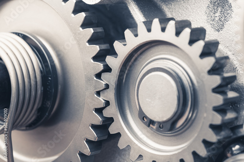 engine gear wheels, industrial background