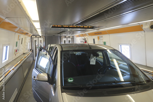фотографія Car in channel tunnel train from calais to folkestone