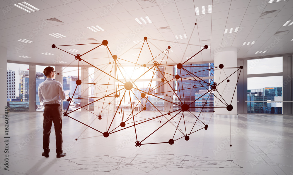 Networking and social communication concept as effective point for modern business Networking and social communication concept as effective point for modern business