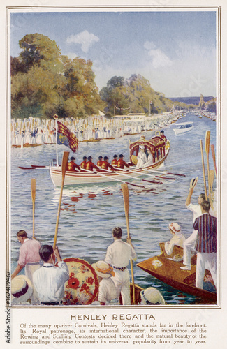 Photography Royal Barge - Henley. Date: 1914
