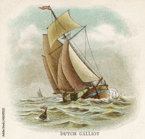 Dutch Galliot. Date: circa 1880 photo