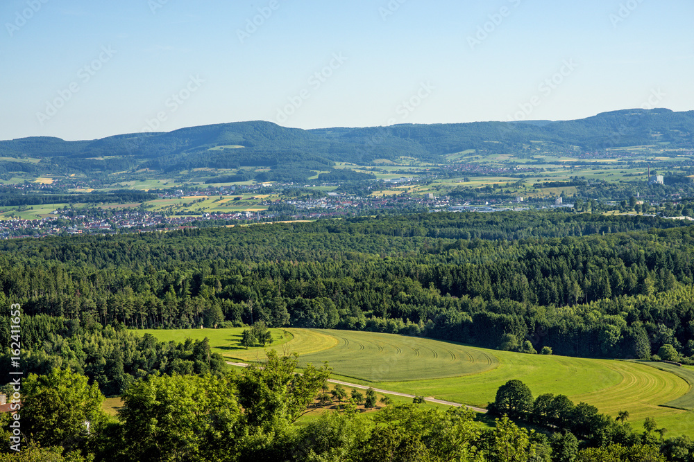 Fototapeta premium Panoramablick zur Schwäbischen Alb