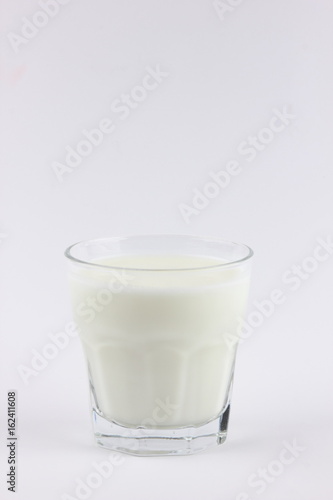 Yogurt in a transparent glass