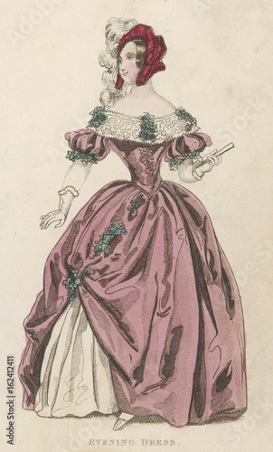 Konstfotografi Grape-Trimmed Dress 1840. Date: circa 1840