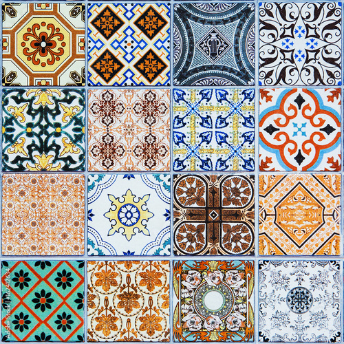 ceramic tiles patterns from Portugal. photo