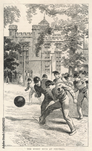 Obraz na płótnie Rugby at Rugby 1863. Date: 1863