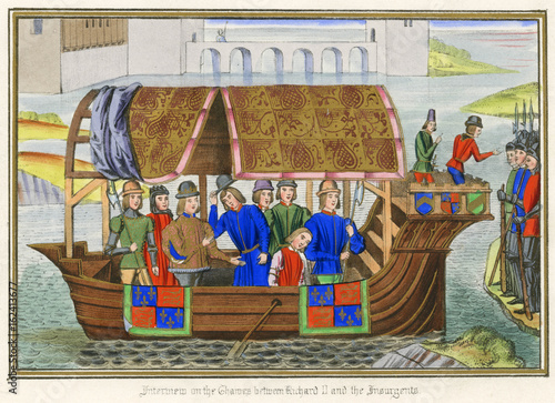 Wallpaper Mural King Richard II and the Peasants Revolt. Date: 1381
