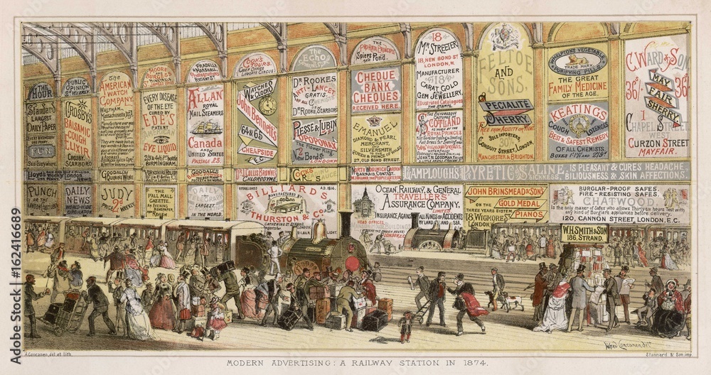 Inside Charing X Stn. Date: 1874 Inside Charing X Stn. Date: 1874